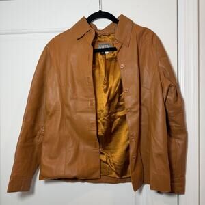 VTG Par Originaux Pablo Genuine Leather Brown Jacket Womens Size Medium